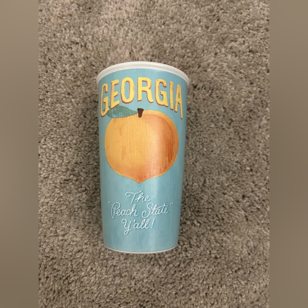 Starbucks Georgia The Peach State Y'all Mug Traveler Tumbler